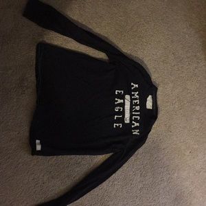American eagle, men’s long sleeve black shirt